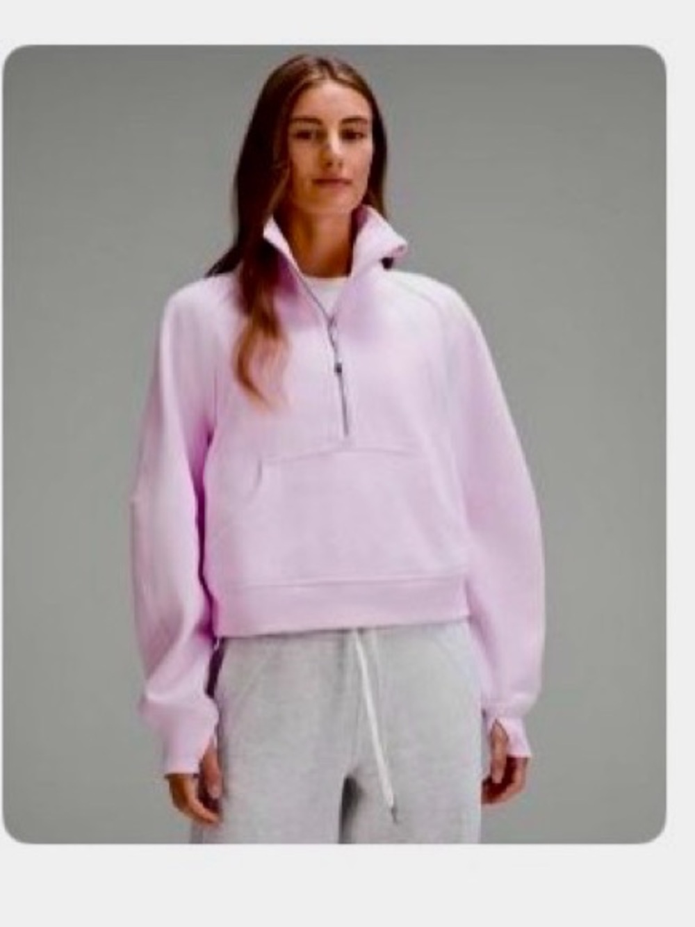 lululemon athletica Light Pink Half-Zip Funnel Neck Pullover - Picture 6 of 6